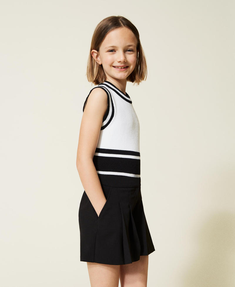 Trouser skirt with jewel logo