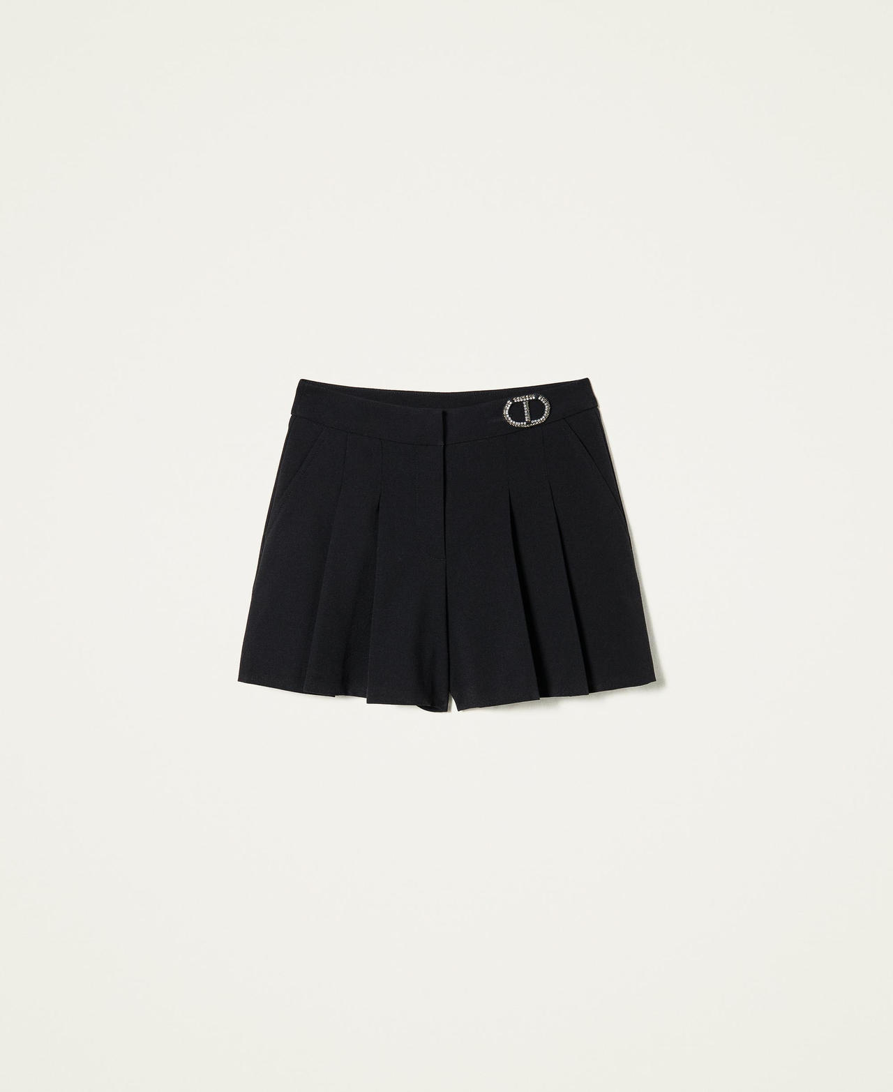 Trouser skirt with jewel logo