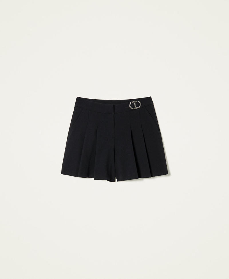 Trouser skirt with jewel logo