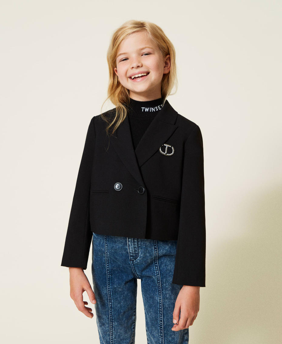 Blazer mit Schmucklogo