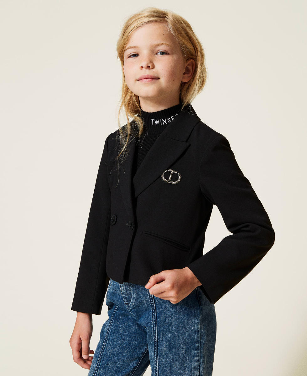 Blazer mit Schmucklogo