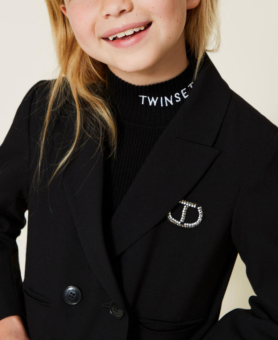 Blazer mit Schmucklogo