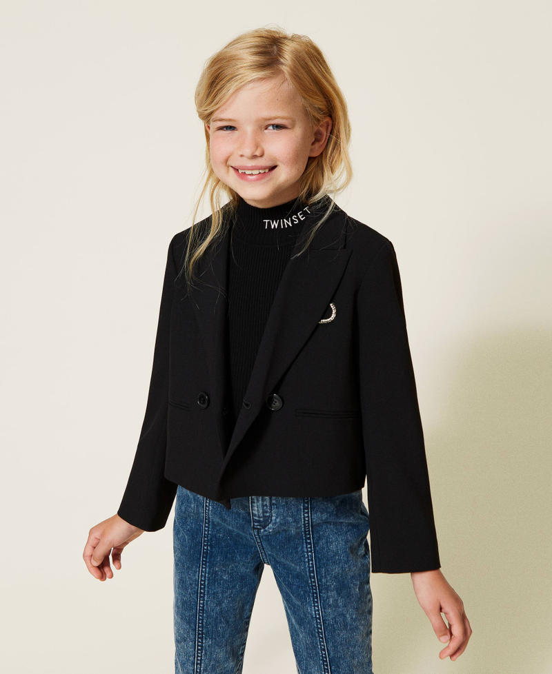 Blazer mit Schmucklogo