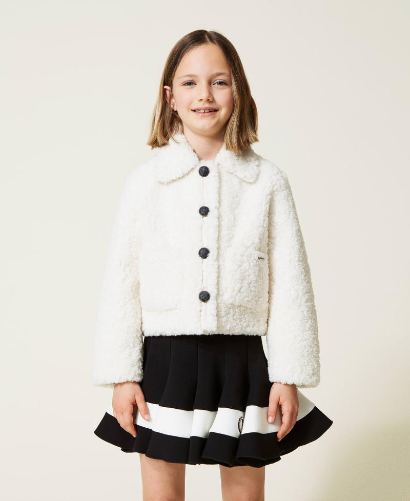 Blouson réversible en fausse fourrure