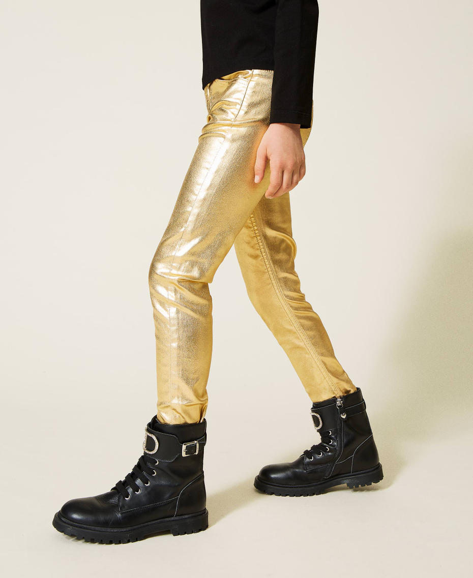 Pantalon skinny lamé