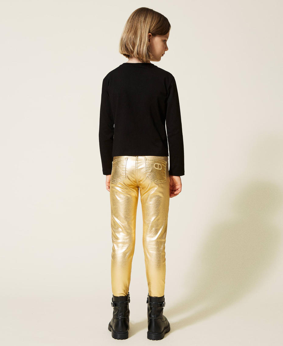Pantalon skinny lamé
