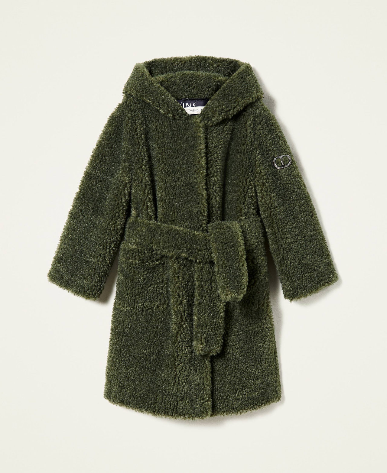 Faux fur long coat "Cypress" Green Girl 222GJ220A-0S