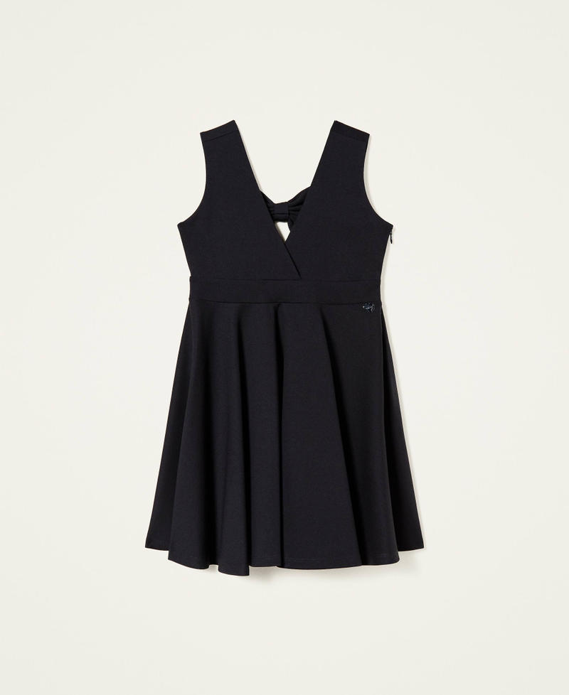 Sleeveless dress with wide skirt Black Girl 222GJ223D-0S