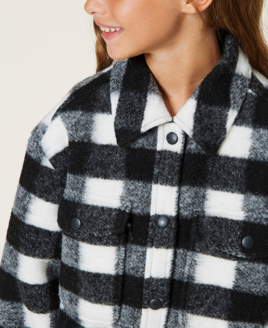 Hemdjacke mit Karomuster Karomuster Schwarz Mädchen 222GJ224A_10011_05