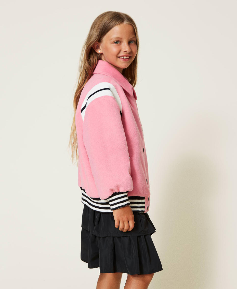 Velour wool cloth bomber jacket