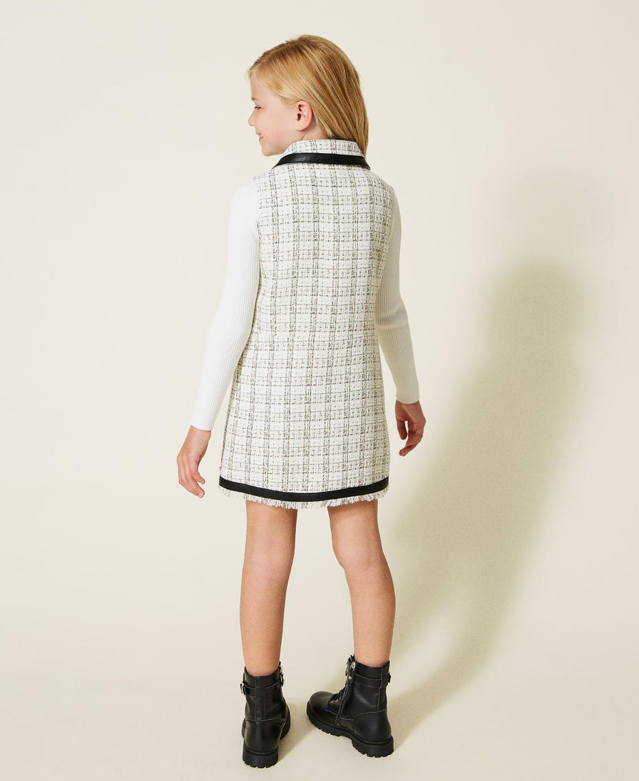 Vestido corto en tweed l&uacute;rex
