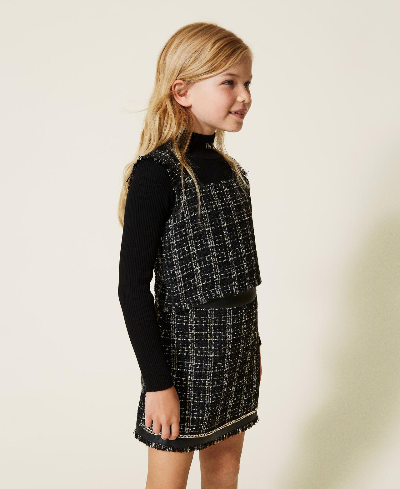 Top en tweed lurex