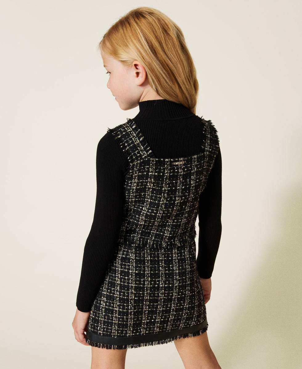 Lurex tweed short skirt