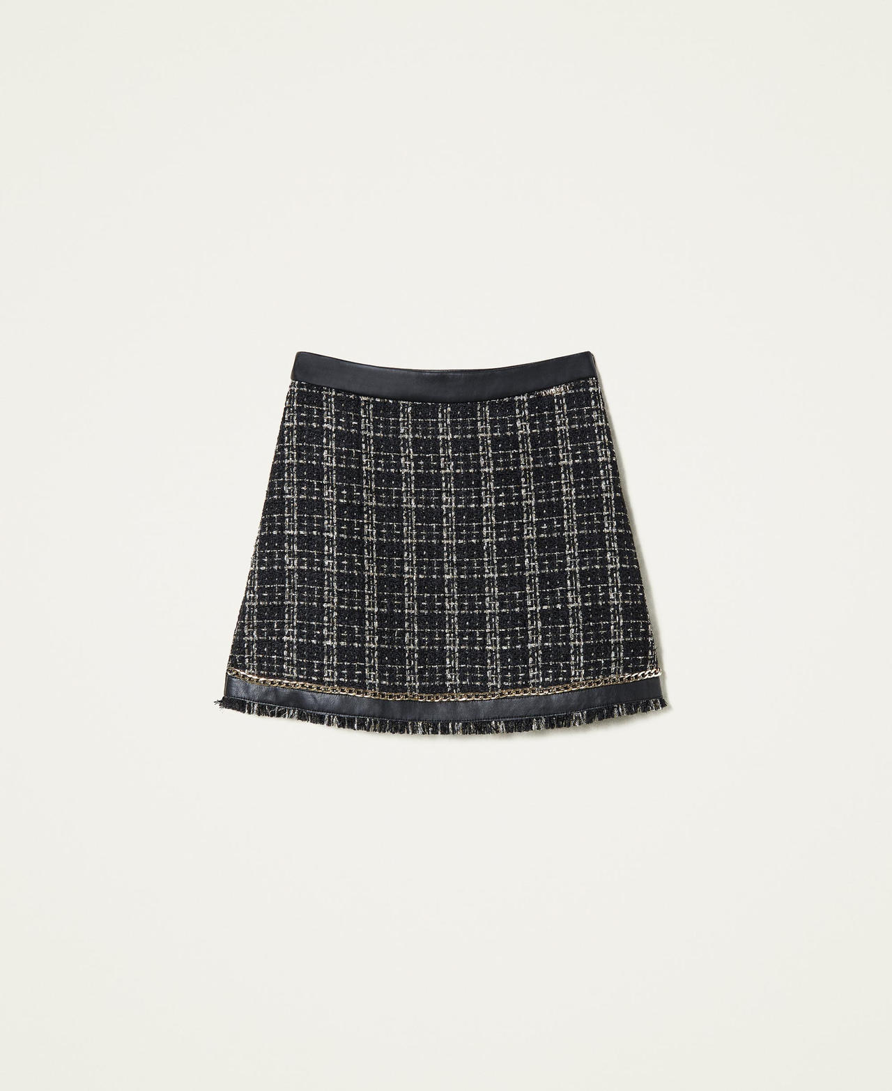 Gonna corta in tweed lurex
