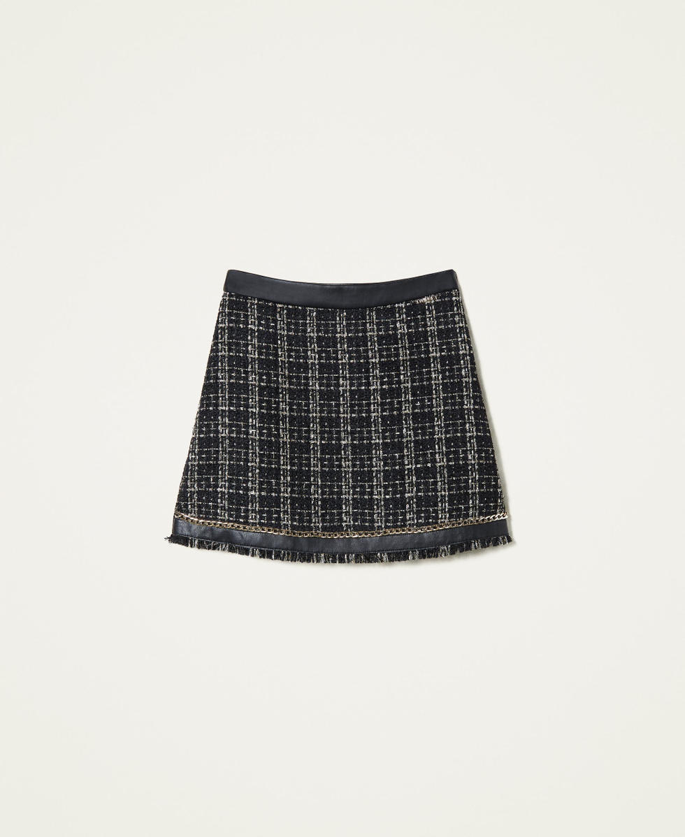 Lurex tweed short skirt