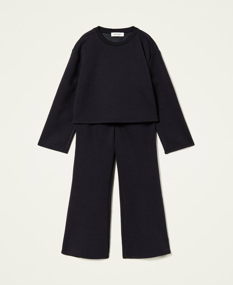 Pull et pantalon jacquard avec logo