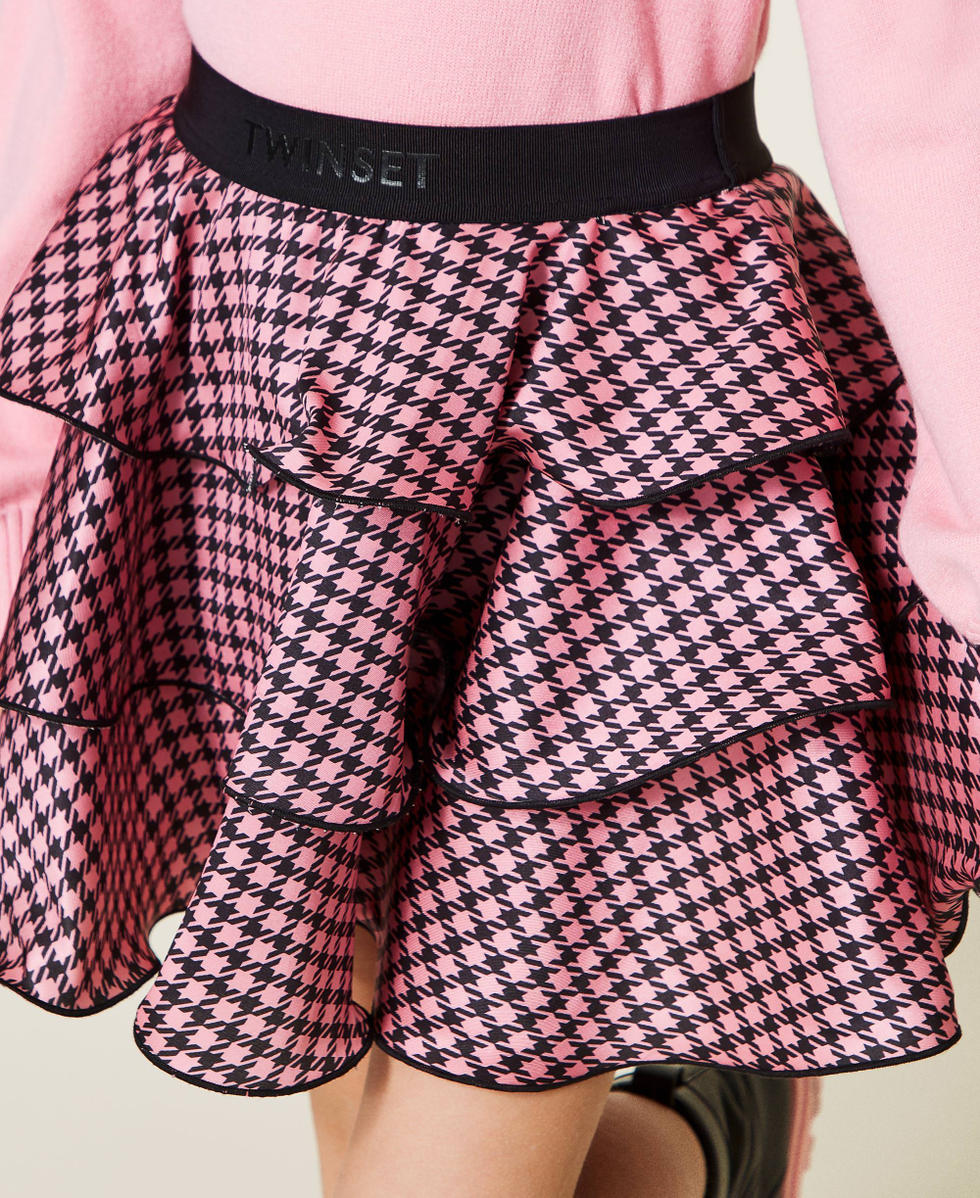 Pink shop houndstooth skirt