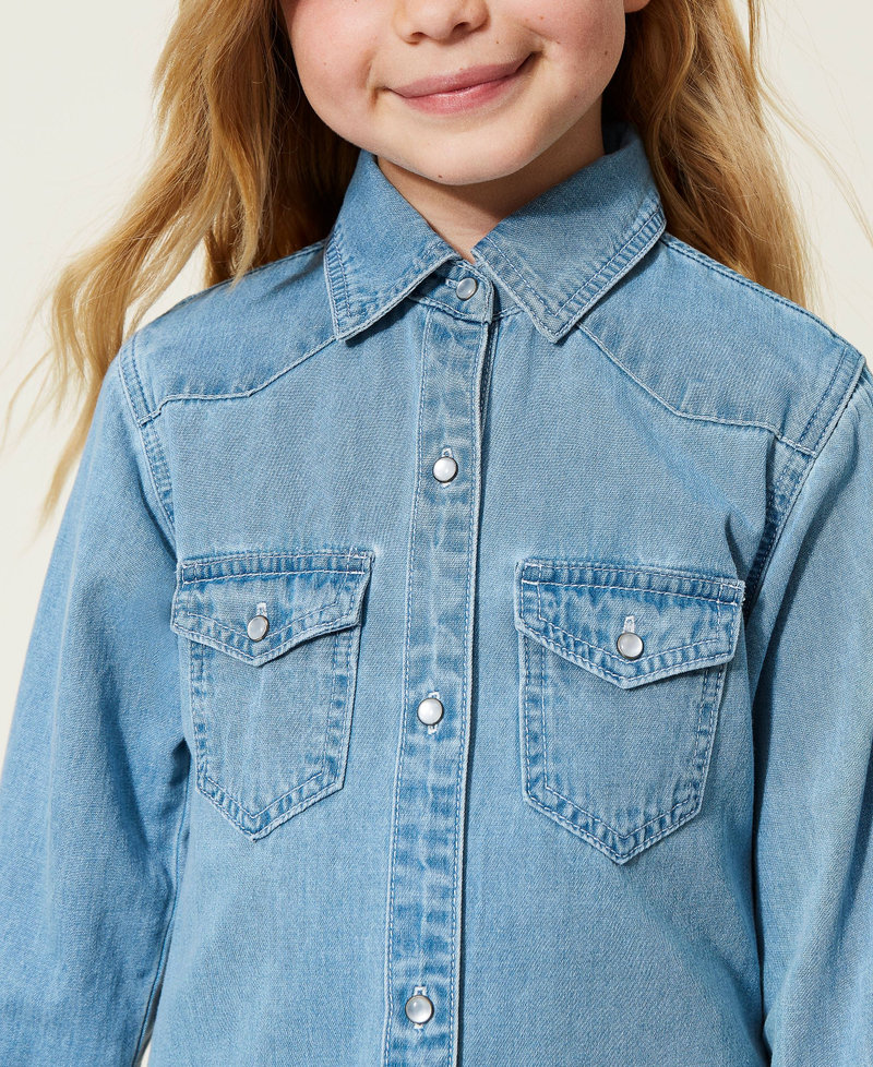 Robe En Jean Bluezoo Pour Fille Taille 7 Ans - Bleu - Occasion Très Bon état