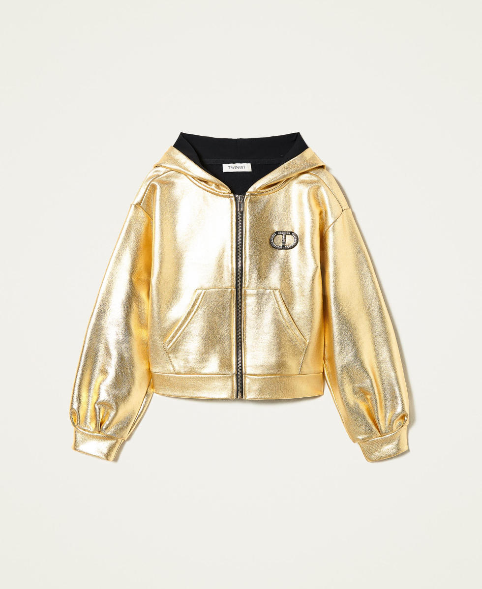 Metallic 2025 gold hoodie