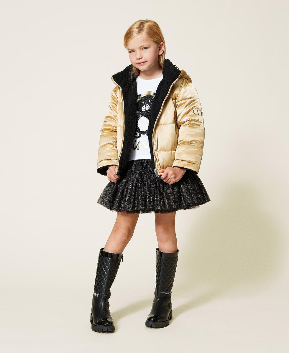 Gonna in tulle glitter Bambina Nero TWINSET Milano