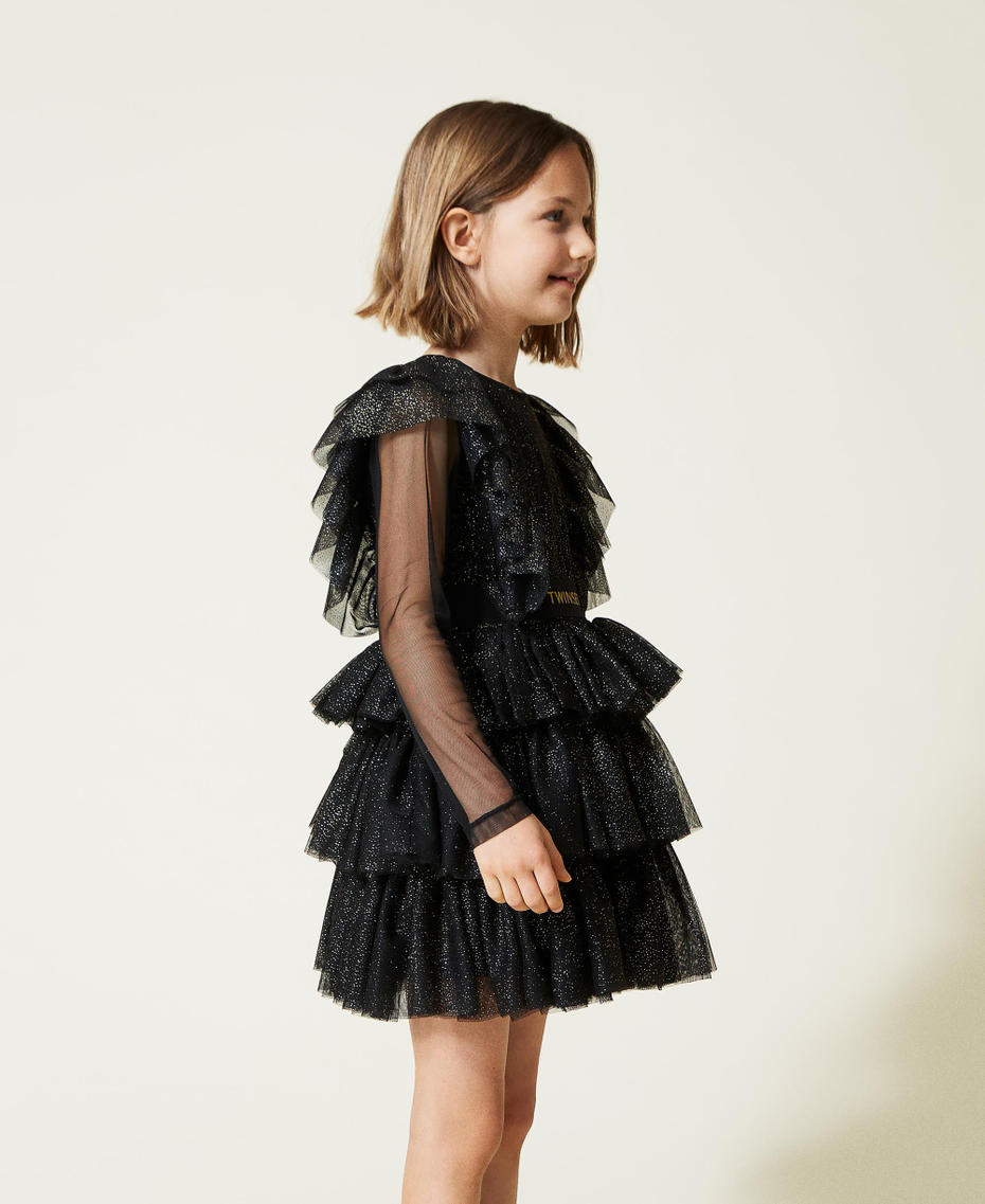 Glitter tulle dress and t-shirt