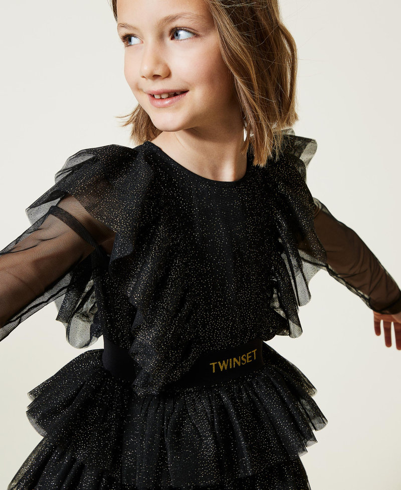 Glitter tulle dress and t-shirt