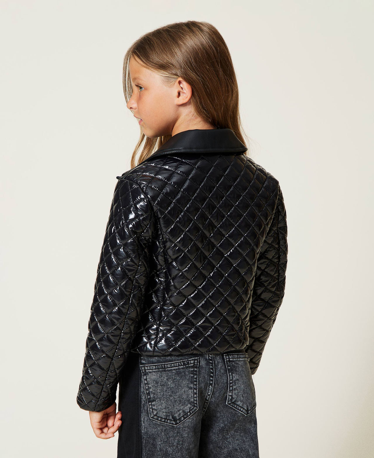 Monogram motif diamond quilted jacket sale