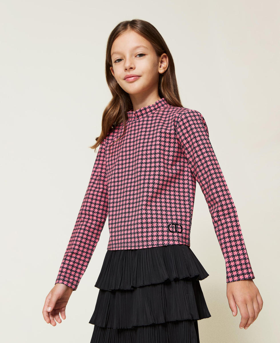 Jersey con estampado de pata de gallo