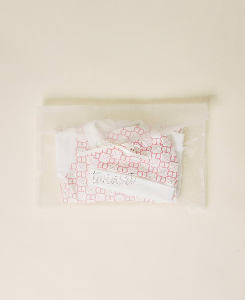 Baby romper and hat set with logo