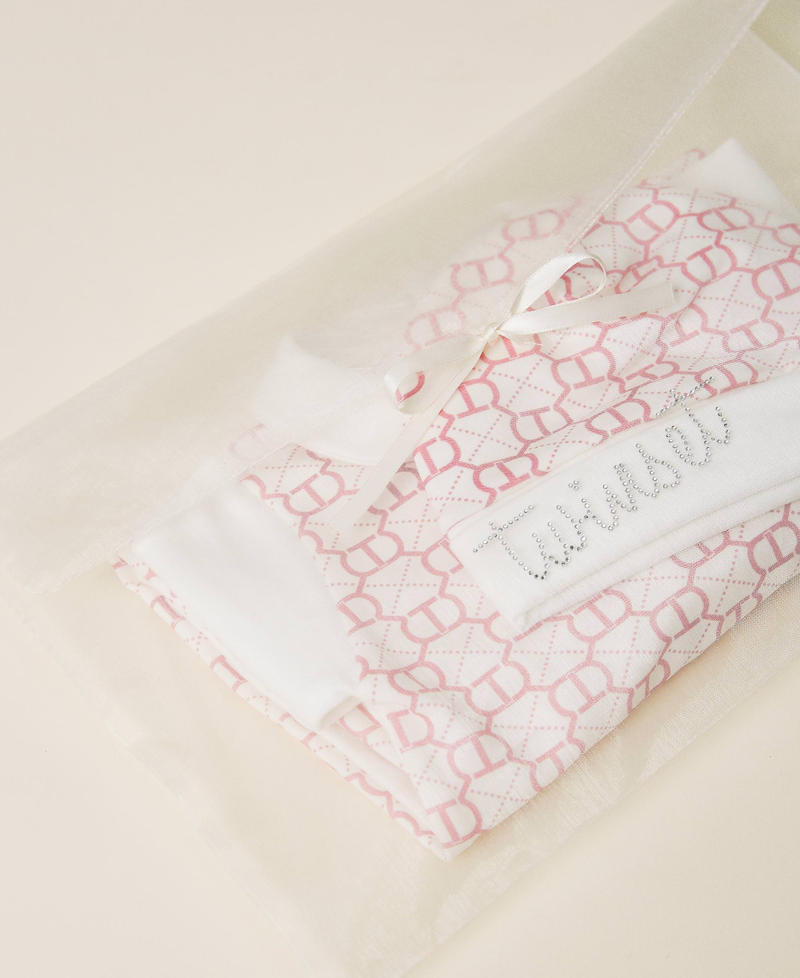 Baby romper and hat set with logo