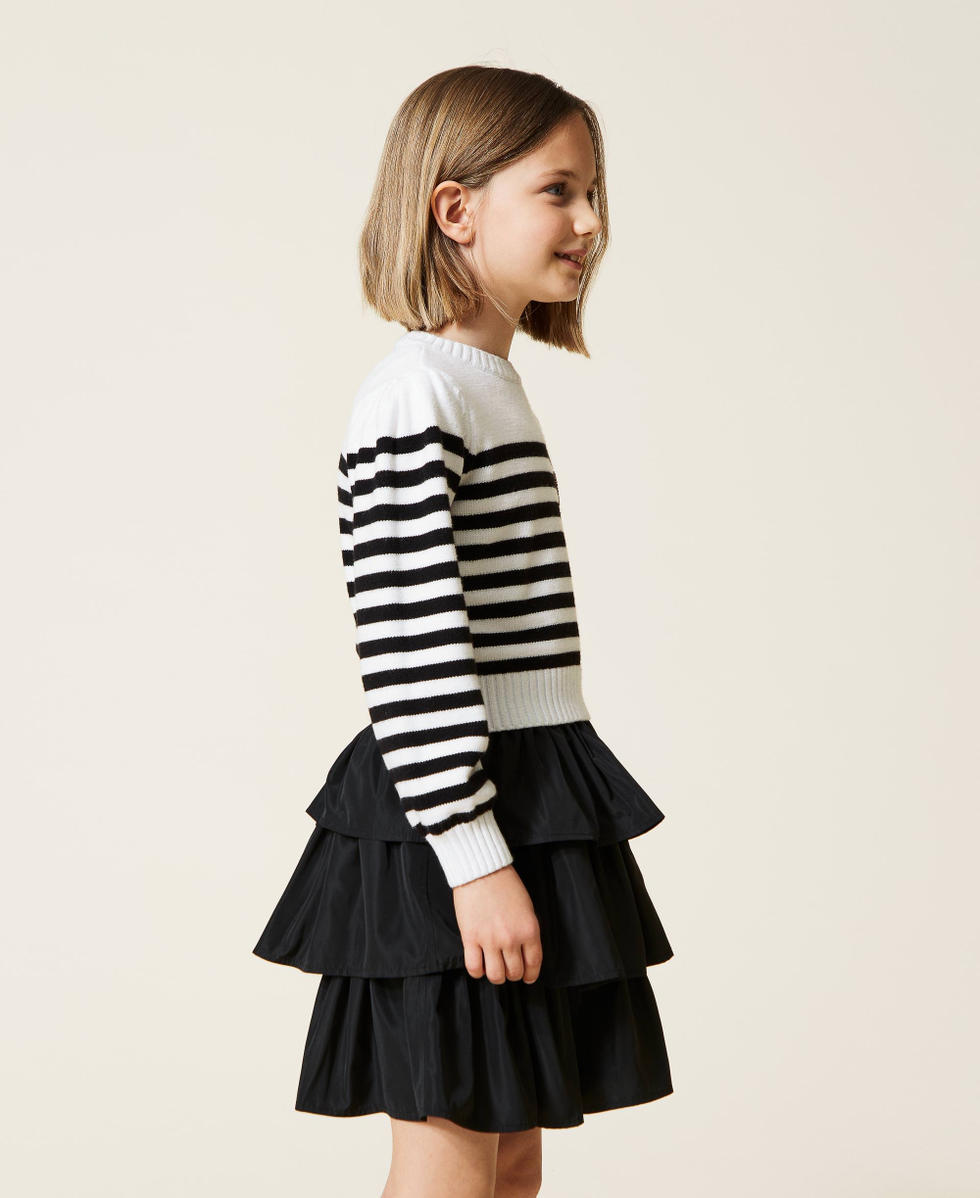 Pull et jupe volant e Fille Noir TWINSET Milano