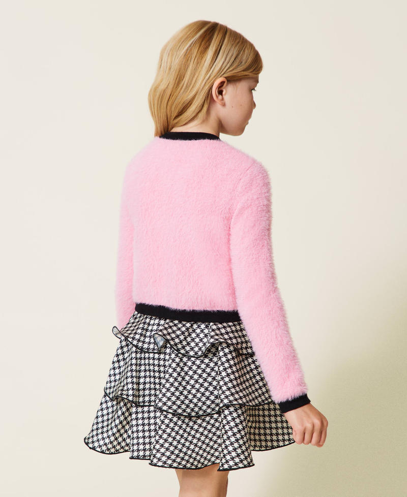 Knit jacket with jewel buttons