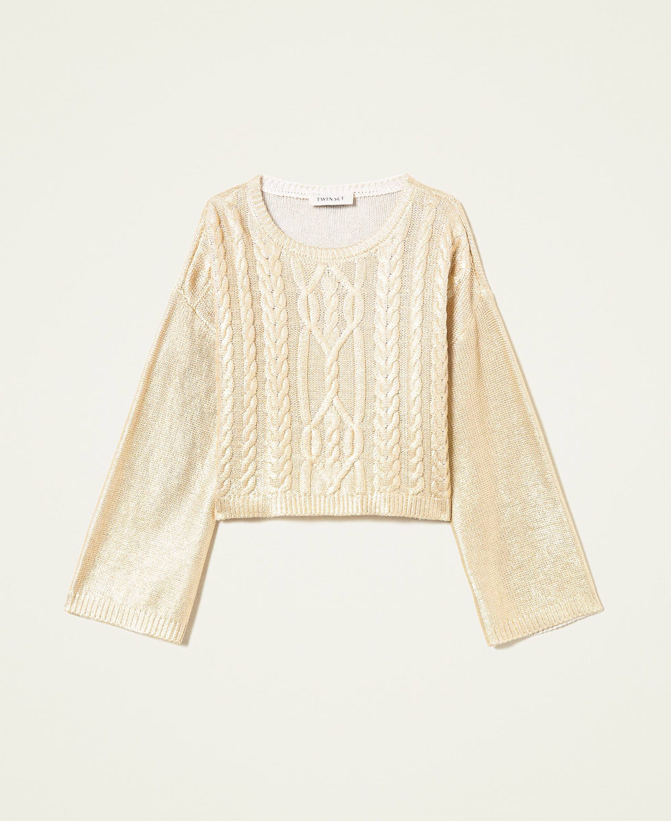 Maglia laminata oro new arrivals