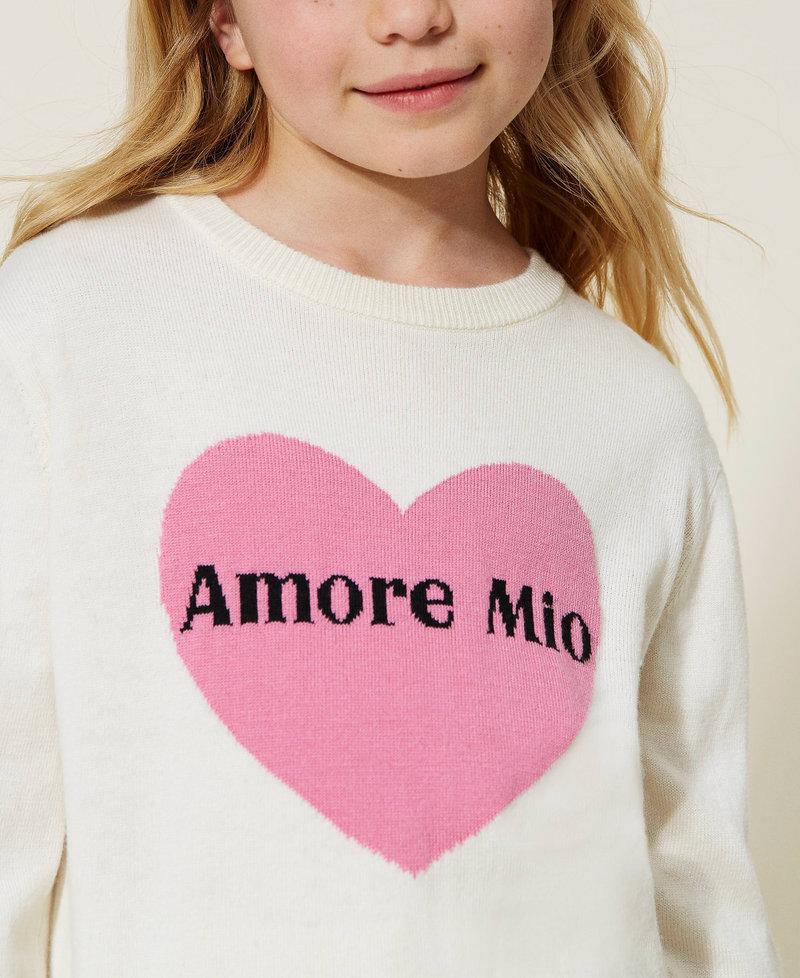 Jumper with inlaid heart Off White Girl 222GJ310C-04