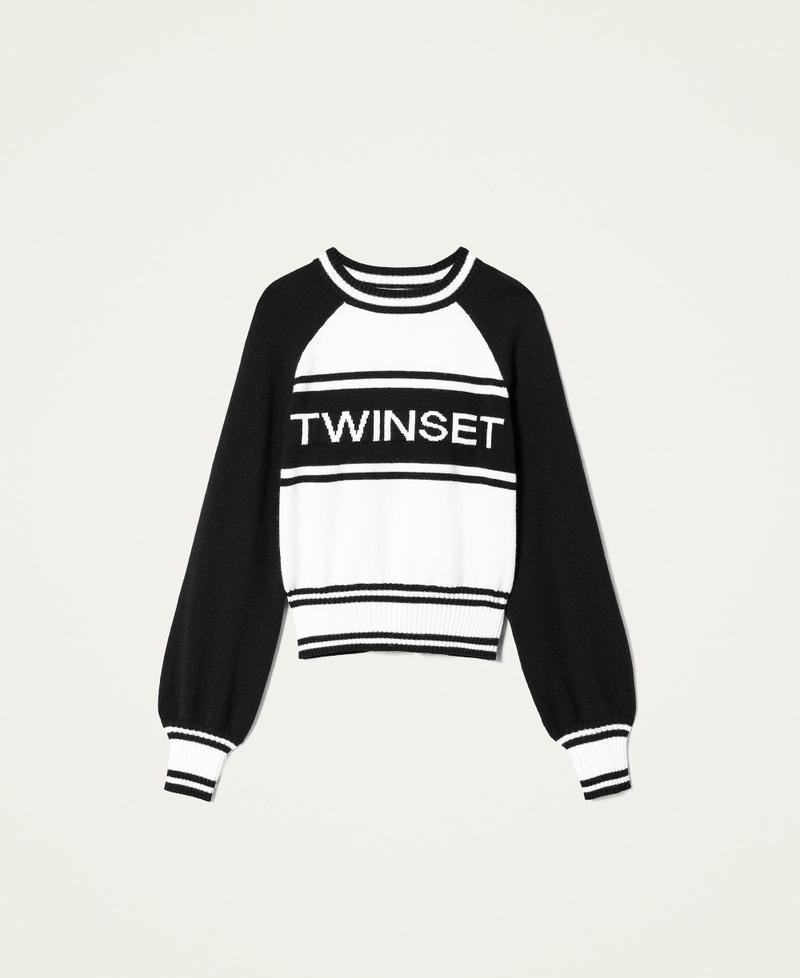 Pull avec logo jacquard