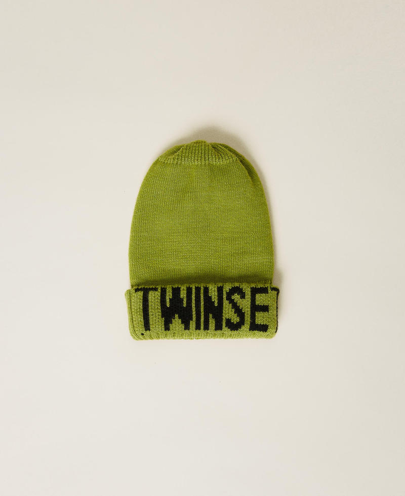 Bonnet en maille avec logo