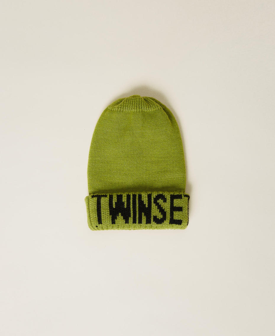 Bonnet en maille avec logo
