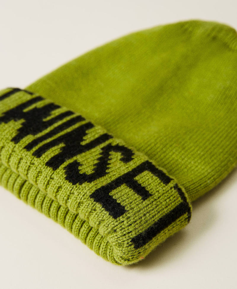 Bonnet en maille avec logo