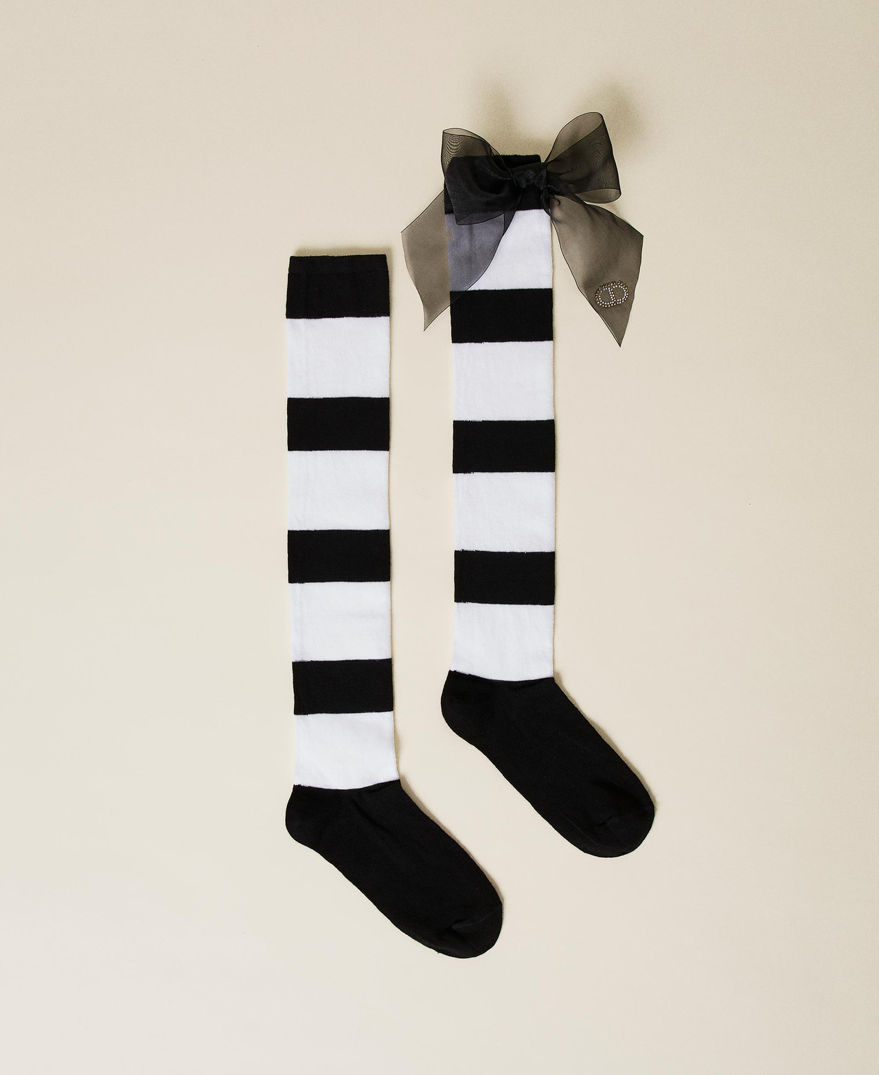 Overknee-Socken Gestreift In Gelb/Schwarz – Langlebiges Paar Für Cosplay, Festival & Kalte Tage