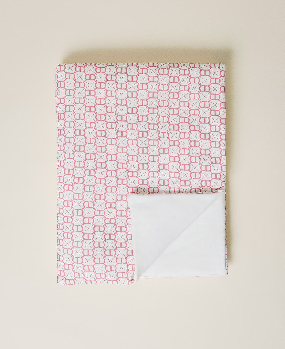 Padded baby blanket "Sunrise" Pink Oval T Print Girl 222GJ4E13-01