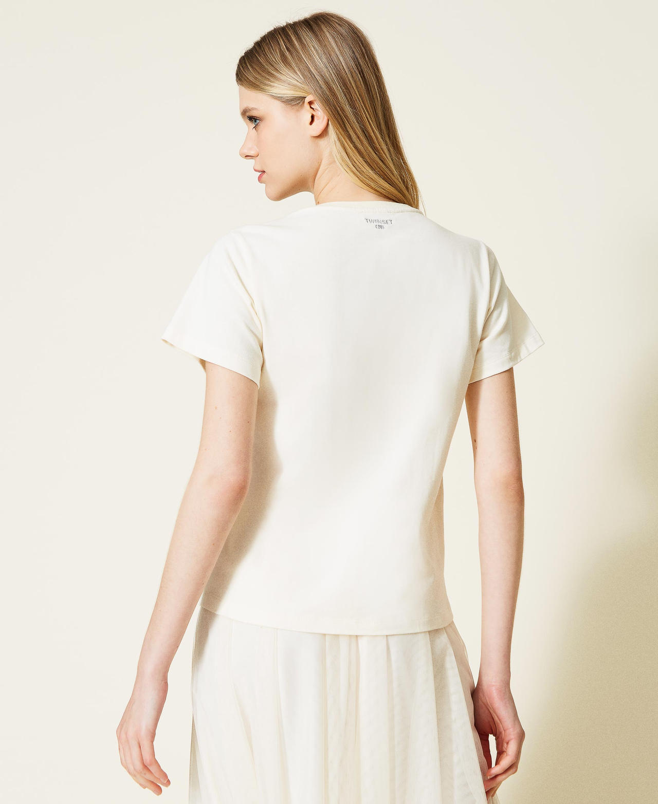 T-SHIRT PINKO AVORIO - Glamour Store
