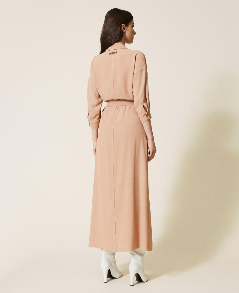 Long shirt dress with belt