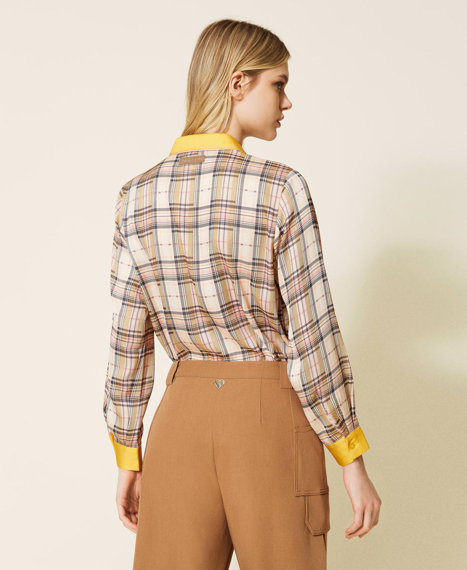 Printed satin shirt