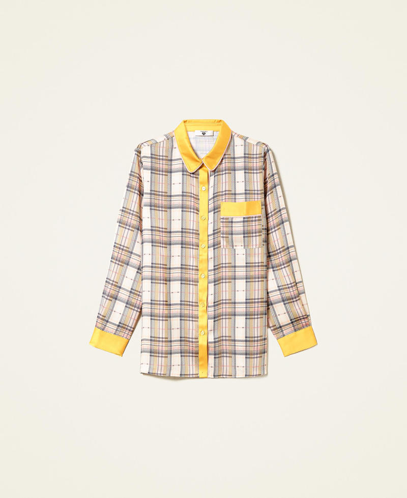 Printed satin shirt
