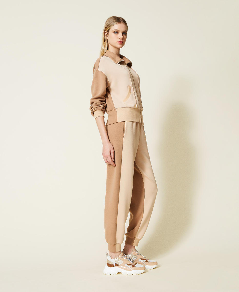 Scuba sweatshirt and joggers set Woman Beige TWINSET Milano