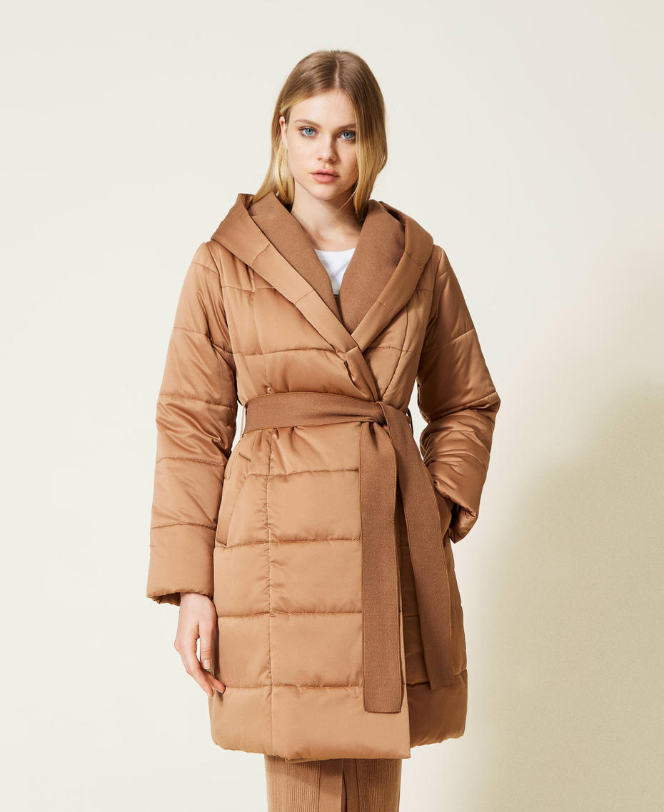 Quilted puffer jacket with removable insert