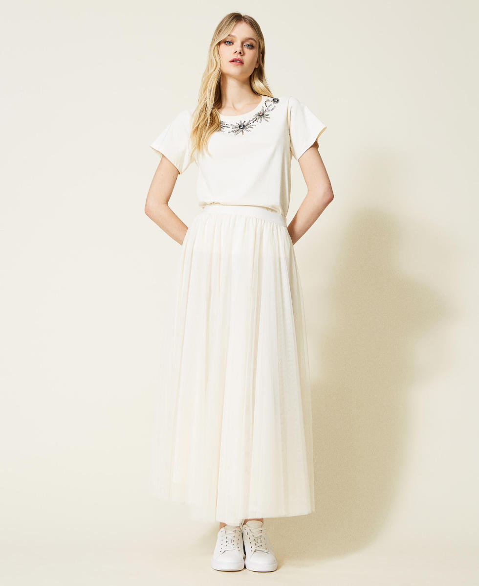 Gonna tulle bianca clearance lunga