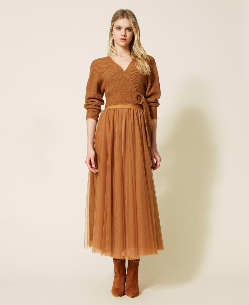 Gonna Flamenco Gonna Tulle Donna Lunga Con Ricamo Floreale - Per Ballo