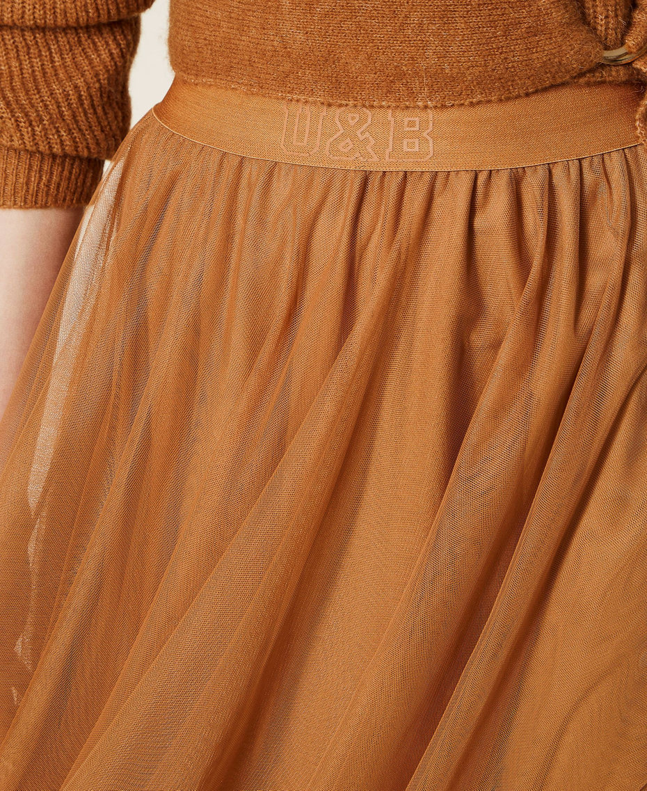 Длинная юбка из тюля Сливочное масло женщина 222LI28MM-04