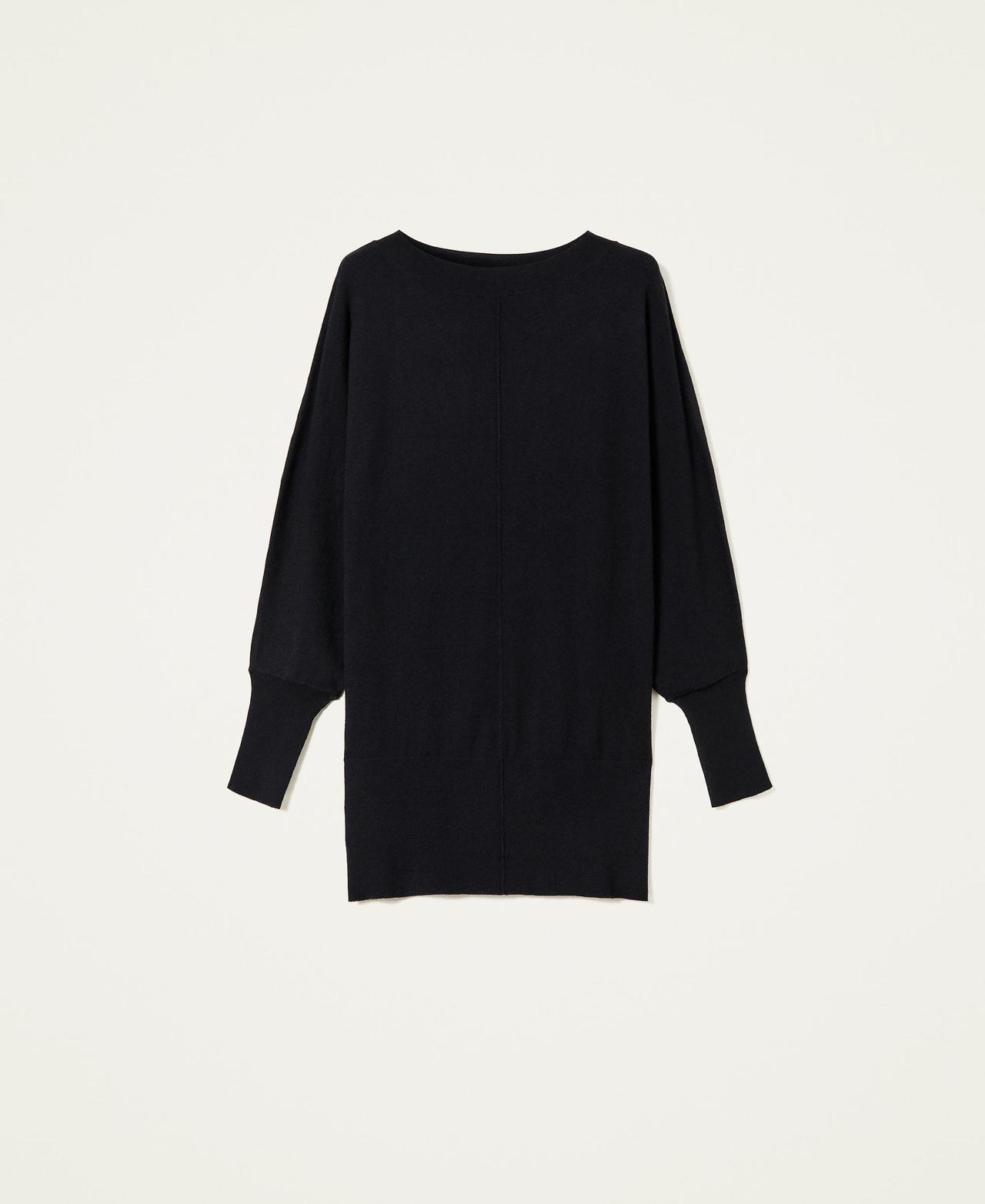 Abito in maglia rasata con frange